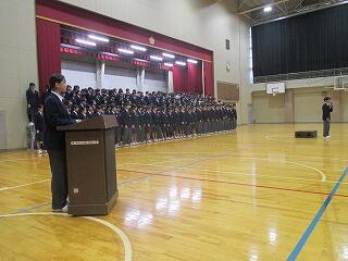 小手指中学校体験授業です。