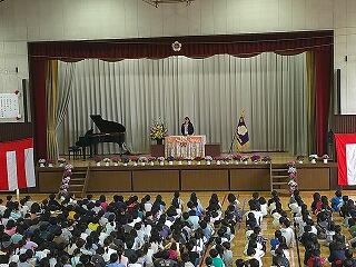 １学期始業式です。